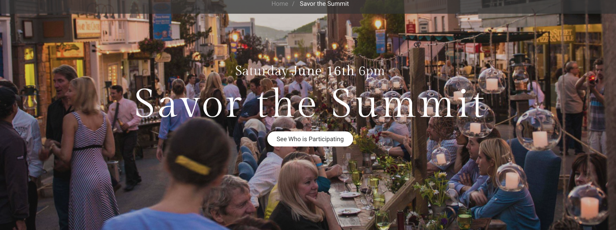 Savor the Summit Summer Outdoor Dining Park City Utah